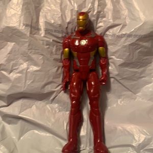 Iron man toy slightly worn on gold of head